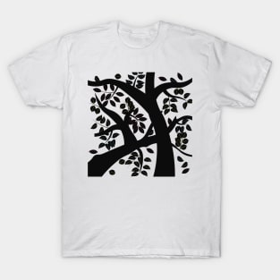 Dark Branches And Colored Leaves T-Shirt